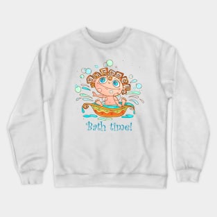 bath time baby Crewneck Sweatshirt